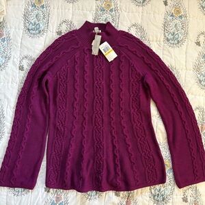 Cupio Rich Purple Cowl Neck Sweater